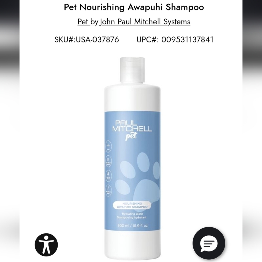 Paul Mitchell Pet Shampoo in White and Blue